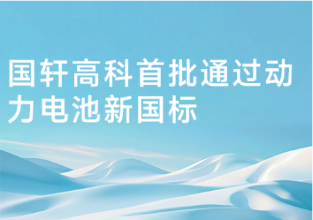 國軒高科首批通過動力電池新國標