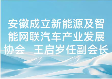 安徽成立新能源及智能網聯汽車產業發展協會  王啟歲任副會長